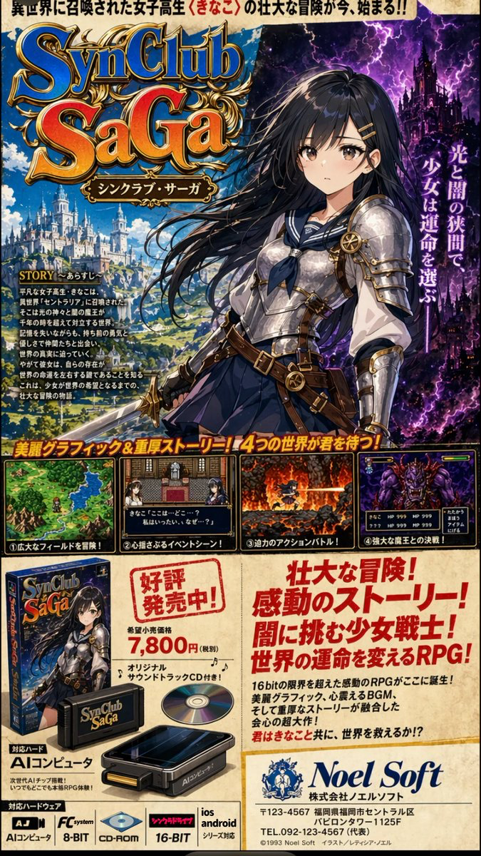 GPT Image 2 preview rendered in anime and retro-vintage styles, featuring Japanese Text Layout, Bold Typography, Game UI, Fantasy Theme, Magazine Spread, Paper Texture, Detail Rich, Portrait Subject, Human Figure, and Anime Character.