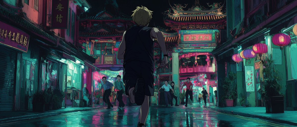 GPT Image 2 preview rendered in anime, cinematic, and cyberpunk styles, featuring City Street, Night Scene, Neon Accent, Architecture Scene, Human Figure, and Wide Angle.